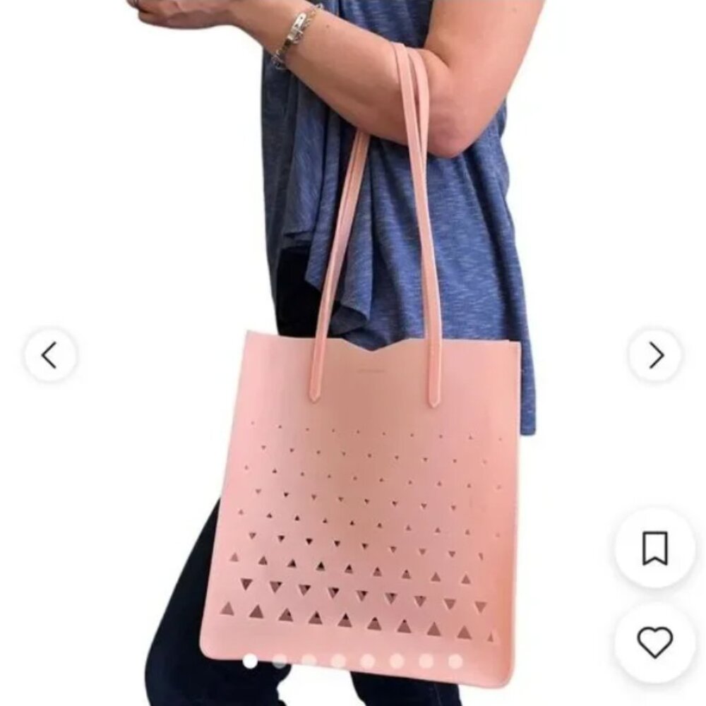 Eddie Borgo for Neiman Marcus‎ pink laser cut jelly tote bag